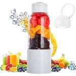 MEMKEY Blender Portable, Juicer cup avec 450ml 6 Lames sans BPA pour Sport et Voyage, Mixeur Mini Smoothie Milk-shake, Noël Cadeau Femme