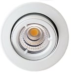 LED Downlight GU10 5W COB Dimbar 2700K Matt hvit