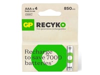 Gp Batteries Recyko+ Uppladdningsbart Aaa-Batteri Nimh 850 Mah 1,2 V 4 St