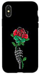 Coque pour iPhone X/XS Rose du Malawi avec squelette Fierté du drapeau du Malawi Souvenir