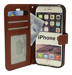 Crazy Horse Wallet iPhone 8 (Brun)