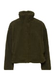 Faux Shearling Jacket Green Mango