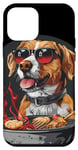 Coque pour iPhone 12 mini Pretty Dog profite des délices de barbecue au grill pour les amoureux des chiens