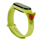 Xiaomi Mi Smart Band 5/6 Silikon Strap Xmas Mistletoe - Grön