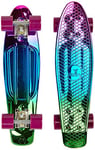 Ridge Skateboards 22" Mini Cruiser Board Neochrome, Complet, fabriqué au Royaume-Uni, 55cm