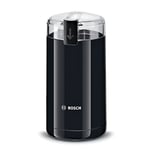 Bosch Coffee Electric Grinder, for 75 g Beans with One Touch Operation, Safety Function, Stainless Steel Chopping Blade, 180 watts, Black, MKM6003NGB
