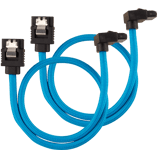 Corsair SATA-kabel Vinklad Blå 30cm 2-pack