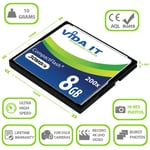 8GB CF Compact Flash Memory Card 200x For Nikon D2H D2Hs D2X D2Xs D3 D300 Camera