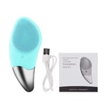 Home use Anti Cellulite Massager Mini Electric Facial Cleansing Brush Silicone Sonic Face Cleaner Deep Pore Cleaning Skin Massager Face Green