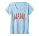 Womens Retro Mama V-Neck T-Shirt