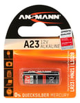 ANSMANN Pile alcaline A23 (1 pce) – Pile alcaline 12 V pour tensiomètre électronique, thermomètre numérique, liseuse, etc. – Pile jetable à hautes performances