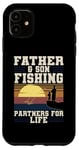 Coque pour iPhone 11 Père-fils Partenaires de pêche pour la vie rétro assortis