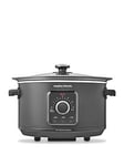 Morphy Richards Easy Time 3.5L Slow Cooker - Black - Keep Warm Function - Aluminium