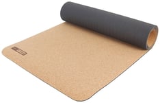 Pro Fitness 5mm Cork & TPE Yoga Exercise Mat Carry Strap
