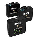 RØDE Wireless GO II - Système de microphones sans fil ultra-compact à deux canaux, avec microphones intégrés, enregistrement incorporé, destiné à la réalisation de films et à la création de contenu