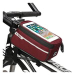 Universal waterproof bicycle bike mount bag for 6-inch Smartphone - Red