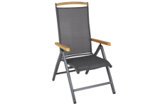 ANDY Positionsstol Antracit//Teak