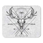 Mousepad Computer Notepad Office Skull Deer Ink Graphic Technique Home School Game Player Computer Worker Inch