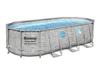 Kit piscine tubulaire ovale Bestway Power Steel SwimVista avec hublots 5,49 x 2,74 x 1,22 m + 6 cartouches de filtration