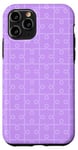 Coque pour iPhone 11 Pro Purple Lavender Geometric Linked Puzzle Pieces Pattern