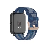 Tencloud Strap Compatible with Garmin Venu Sq/Venu Strap, Lightweight Stripe Nylon Fabric Woven Bands Replacement Bracelet Wristband Band for Venu/Venu Sq/Venu Sq Music GPS Smart Watch (Blue)