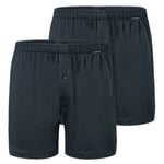 Schiesser Kalsonger 2P Long Boxershorts Mörkblå bomull 5XL Herr