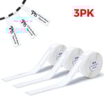 P15 thermal etikettskrivare liknar D11 D110 D101 Mini Label Maker Portable Sticker Etikettmaskin eller 3PK-6PK 12 mm etikettpapper 3PK Cable White