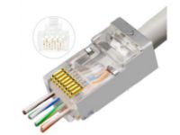 MicroConnect Easy-Connect - Nätverkskontakt - RJ-45 (hane) - F/FTP - CAT 6a - silver, transparent (paket om 50)