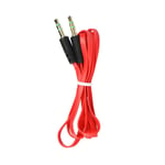 Kabel AUX 3,5mm Jack röd platt - TheMobileStore Adapter - USB-C
