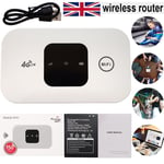 4G Pocket WiFi Router with SIM Card Slot Wireless Modem Wide Coverage Broadband