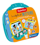 Clementoni- Sapientino 16462 Mallette Docteur – Jeu éducatif 4 Ans pour Apprendre de Nouveaux Mots, Tableau magnétique et Cartes, développement du langage de la première enfance, Multicolore