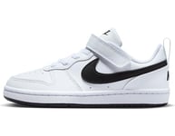 NIKE Court Borough Low RECRAFT (PS) Sneaker, White/Black, 28.5 EU