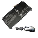 amsahr ACRAP13F3N-05 Ersatz Batterie für Acer AP13F3N, Aspire S7-391-6822, S7-392, S7-392-54208G12TWS - Umfassen Mini Optische Maus schwarz