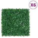 vidaXL Konstväxt växtvägg 6 st grön 50x50 cm -  Gräsmatta & trädgård