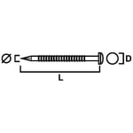 Gunnebo Bleckspik svartlackerad, 2,5x30mm, 20 st