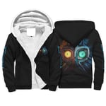 WellWellWell The Legend of Zelda majora mask Fleece Zipper Hoodie for Men Wool Lined Big & Tall Plus Cashmere Hoodie Tops with Pockets white 4xl