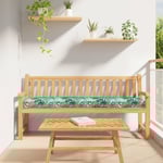 Pallkuddar för Bänk 2 st Bladmönster 200x40x8 cm Oxford Tyg