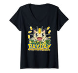 Womens Team Rocket PAYDAY Move Cash Go Poke Video Game Monster Gift V-Neck T-Shirt