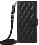 Trolsk Crossbody Rhombus Wallet (iPhone 16e) - fodral - Svart