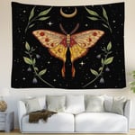 Gotisk Mal Tapet Sol Måne Stjärna Blommor Häxa Gåvor Hängande Tapet Hippie Väggdekor Filt för Sovrum Vardagsrum Sovsal Heminredning 200x150cm