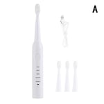 Waterproof 5 Modes Electric Mute Toothbrush Sonic Power Heads W