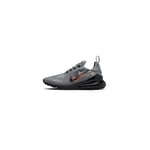 NIKE Men's AIR MAX 270 Sneaker, Smoke Grey/Black-Bright Mandarin, 7.5 UK