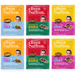 Green Saffron Indian Mixed Spice Kit for Meat Curries - Make The Perfect Tikka Masala (x2), Korma (x2) & Madras Curry (x2) at Home - 100% Natural Spices - Gluten Free - 6 x 25g Sachets