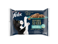 FELIX Deliciously Sliced Fish - våtfoder för katter - 4x 80 g
