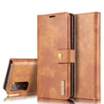 DG.MING 2-in-1 Magnet Wallet Samsung Galaxy S20 FE Cognac