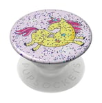 PopSockets - Supports phones and tablets - Unicorn Jumping Glitter Yellow