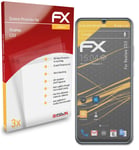 atFoliX 3x Screen Protection Film for Realme C53 matt&shockproof