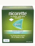 Nicorette Nicotine 2mg Sugar Free Icy White Gum -210 Pieces EXP 2026 OFFICIAL