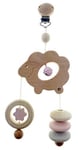 Hess Holzspielzeug Minitrapèze en bois Mouton rose naturel à suspendre au lit, à la poussette ou au porte-bébé pour bébé de 0 mois environ 12 x 6 x 4 cm 160 g - 10128454