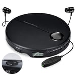 LAY Portable CD Player with Earphones Hifi Music Compact Walkman Player Reproductor CD Anti-Shock Personal Car Music Disc Player